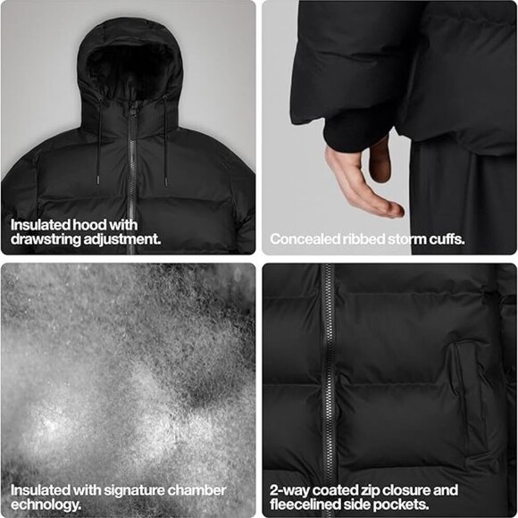 RAINS Alta Puffer Jacket β Black β Size XL π€π§₯ - Picture 6 of 8